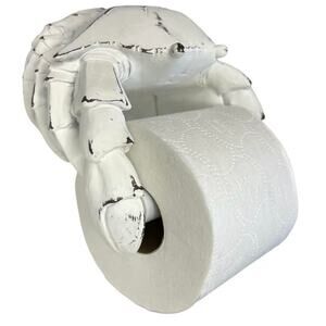 Crab Wall Mount Toilet Paper Roll Holder - Unique Decorative Rustic Nautical